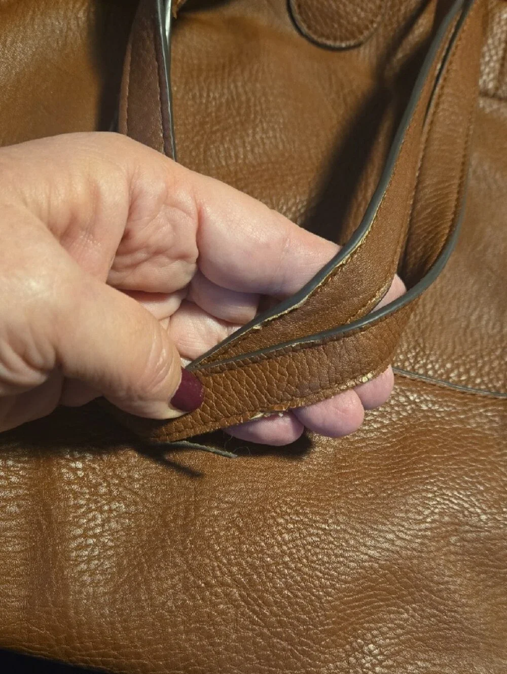 Joy Susan Dark Brown Leather Bag